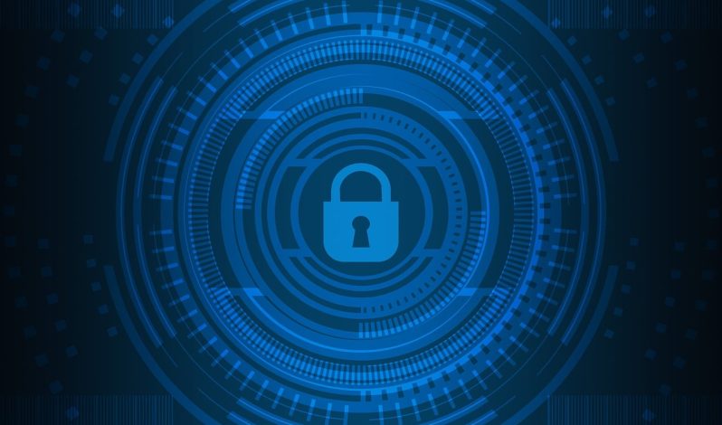 Free cyber security technology network illustration